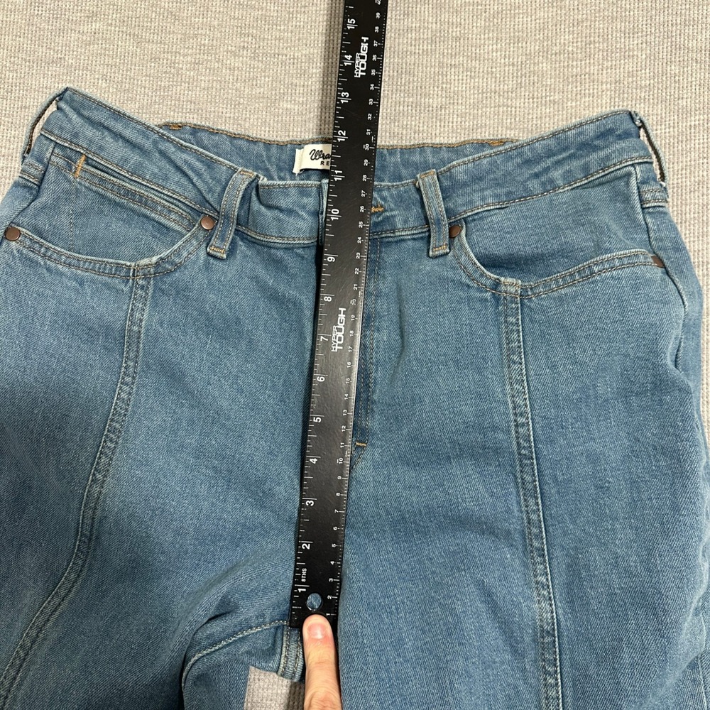 Wrangler Retro High Rise Trouser Flare Jeans Womens 30x30 Medium Wash Blue Denim - Picture 7 of 14